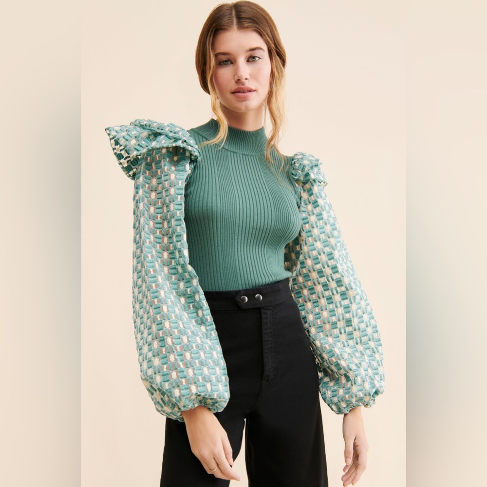 Puffy Sleeves Sweater from Flate White